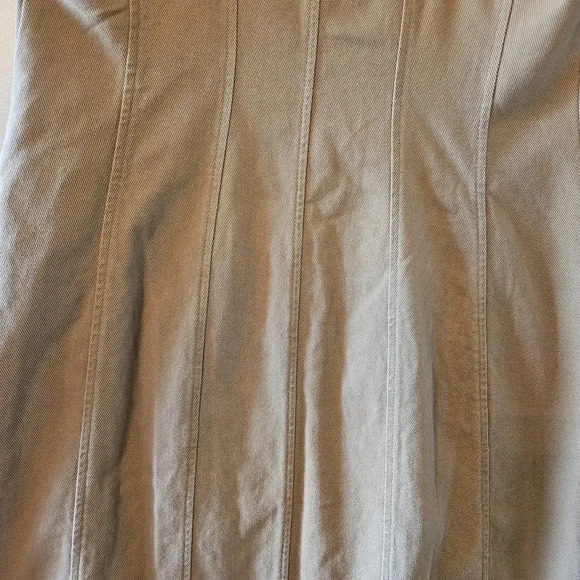 Banana Republic Casual Khaki Denim Button Down Sleeveless Mini Dress Size 10. - Picture 13 of 16